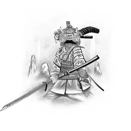 Samurai Katana With Words In The Blade