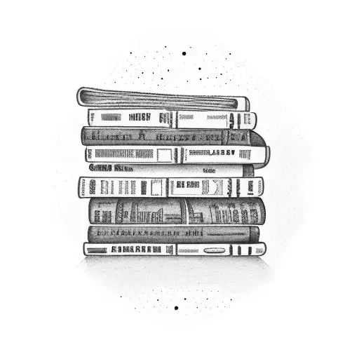 A Bookshelf With Film Strips As Book Spines