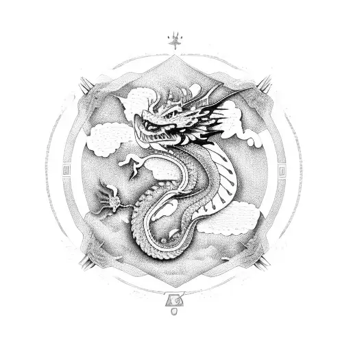 A Vietnamese Map Comebine With Dragon And Vietnamese Traditional Drum