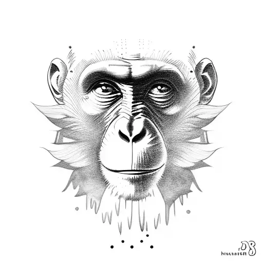 Monkey With Hands On The Eyes