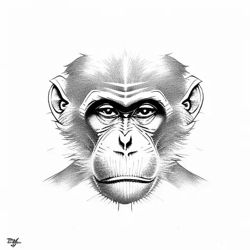 Monkey With Hands On The Eyes