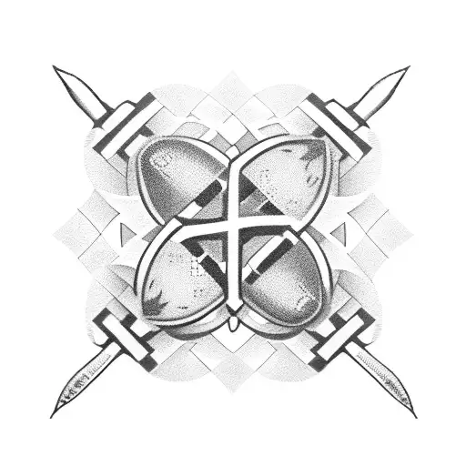 Paramedic Symbol Intertwined With A Golf Club