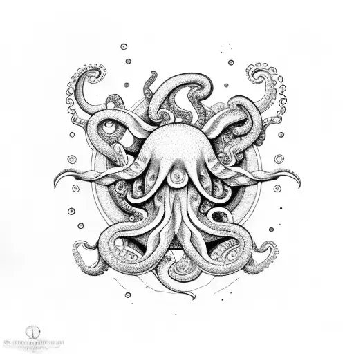 Neptune With An Octopus On Her Head In The Sea Waves