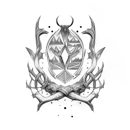 Nordic Mythology Runes And Forest