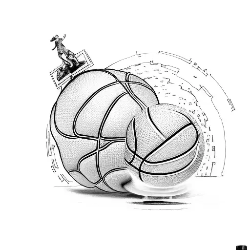 A Dog Dribbling A Basketball While A Soldier Watches In The Background