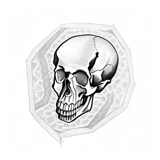 A Stack Of Money With A Skull On Top