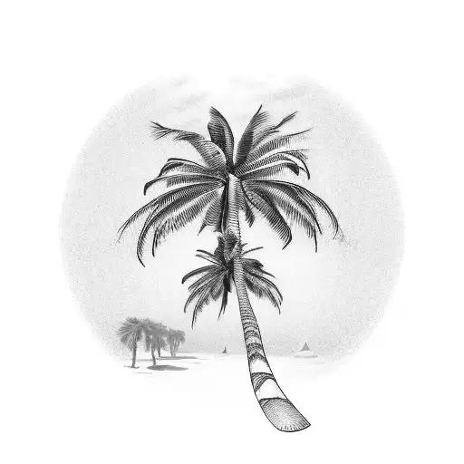 Family Tree With Palm Tree And Names