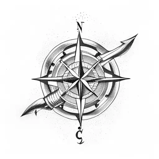 Compass And Anchor Arm Band