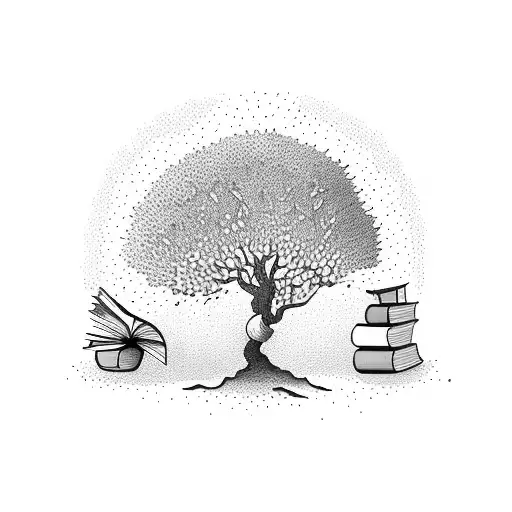 Orange Tree With Books