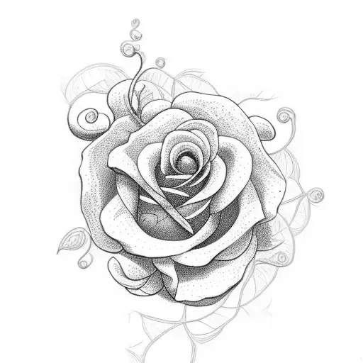 Small Roses On A Vine