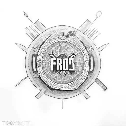 A Tattoo Combining Elements From The Tv Shows Friends And Brooklyn Nine-nine