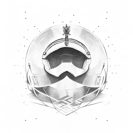 Military Helmet Adorned With Religious Symbols