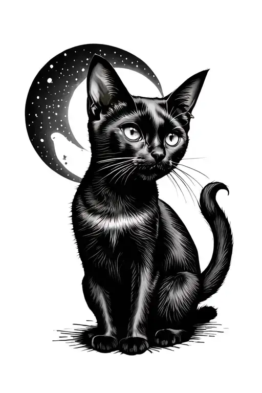 Spooky Black Cat