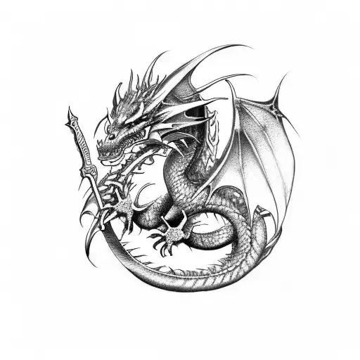 Dragon With Sword