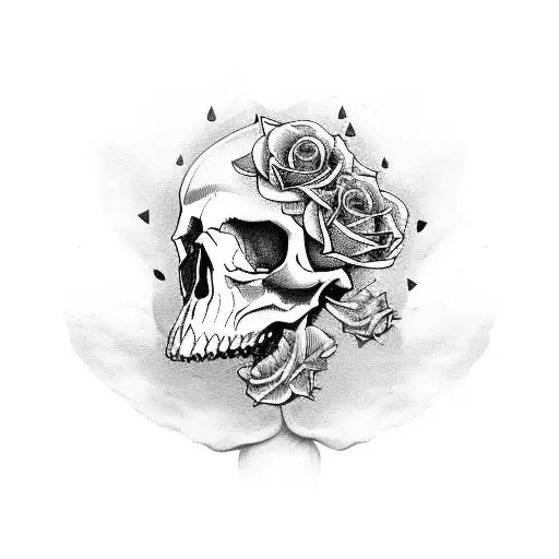 Skull With Roses