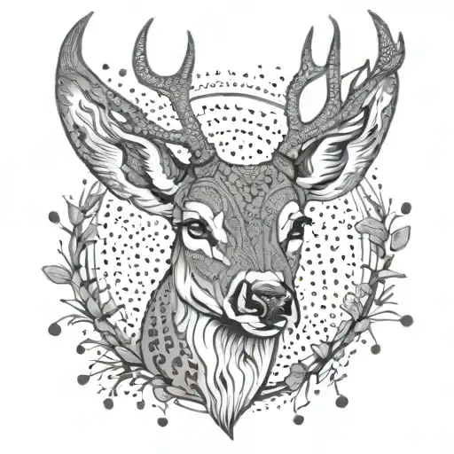 Deer Head From The Front