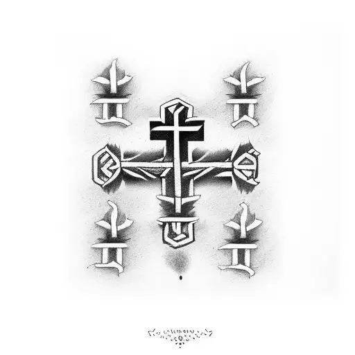 3 Separate Christian Crosses With The Name Castro Below Them