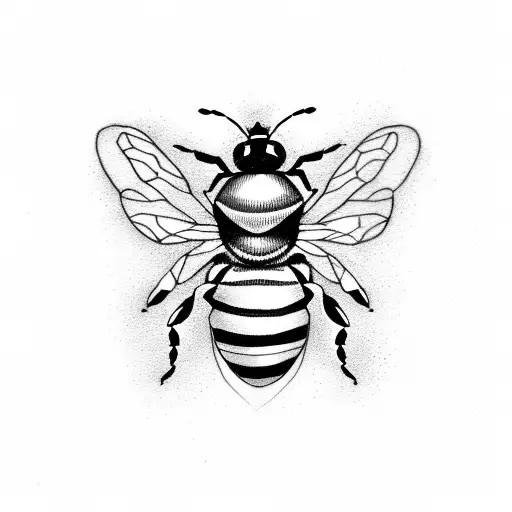 Queen Bee Black White