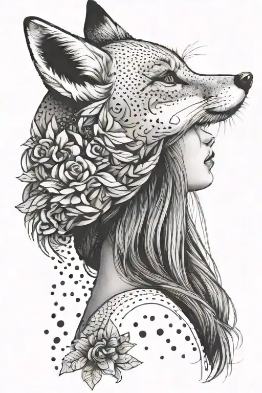 Girl With A Fox Face From The Side