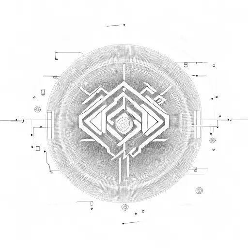 An Electrical Circuit Design Forming The Shape Of The Korean Flag