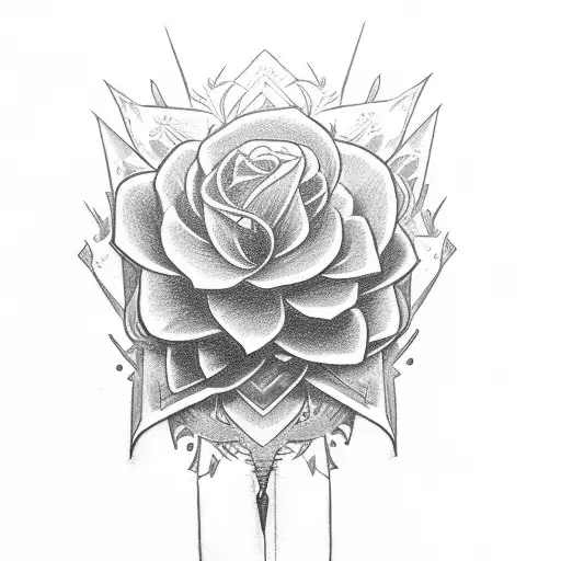 Ff7 Buster Sword Sticking Out Od A Field Of Different Kinds Of Flowers