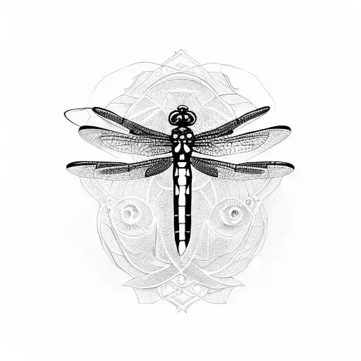 Dragonfly With Mandala