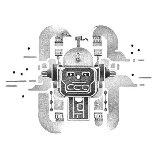 A Robotic Viking Warrior Holding A Treasure Map In One Hand And A Circuit Board In The Other