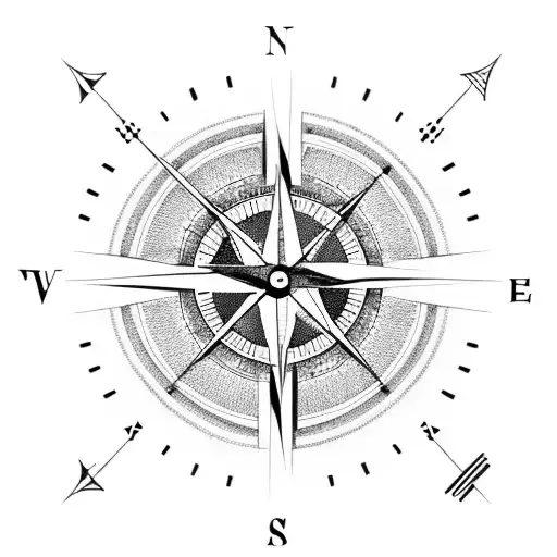 Compass With Clockwork