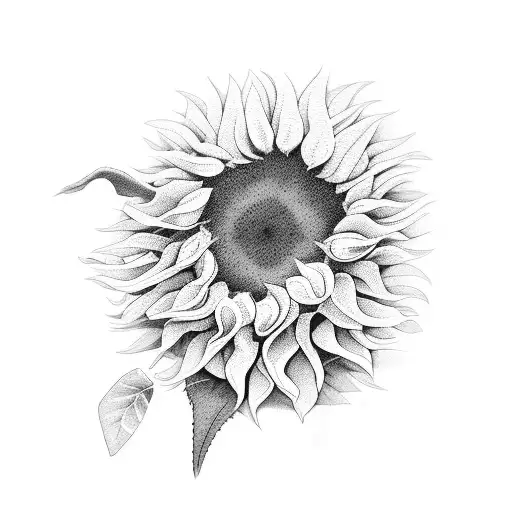 Two Sunflowers In The Beach