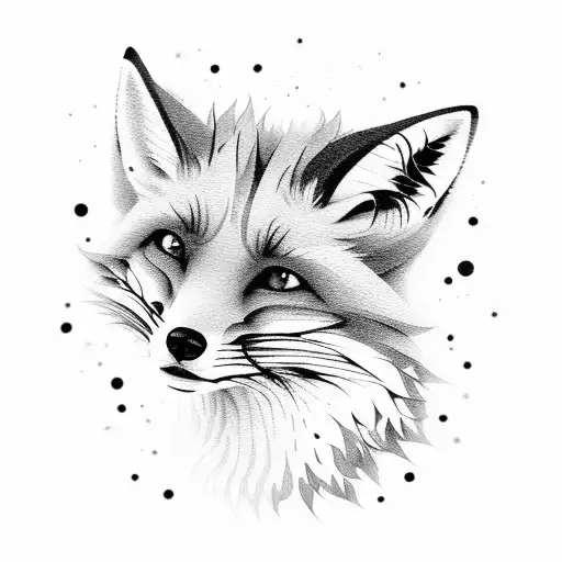 A Hairstylist Transforming Into A Fox With Floral Patterns