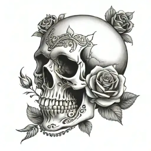 Skull And Rose