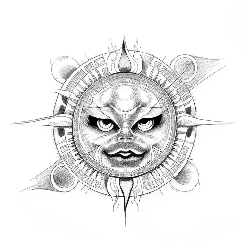 Sun With Infinity Symbol Made By Snake