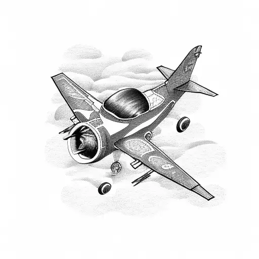 Airplane Flying Through Mountains