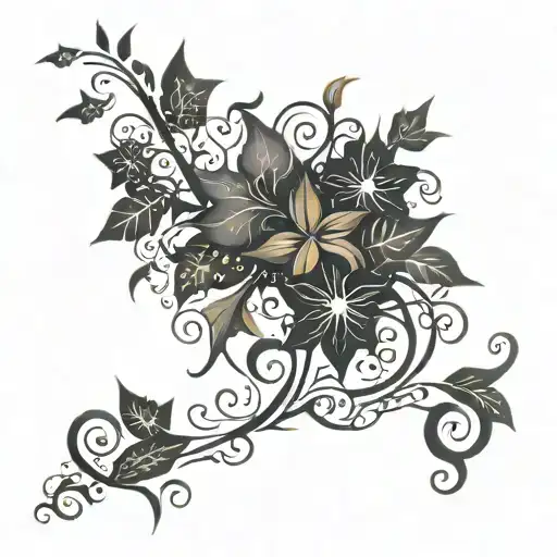 Vine With Stars For Wrist