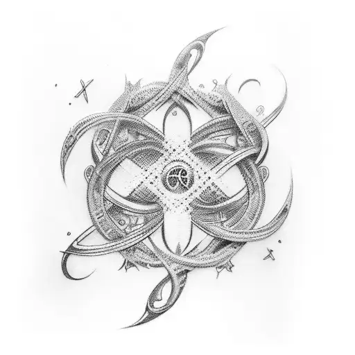 Integrate An Infinity Symbol Into A Black-grey Tattoo Representing The Word Forever