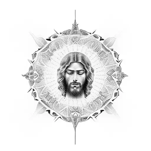 Christian Mandala Jesus Cross
