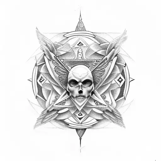 Christian Mandala Cross Angels