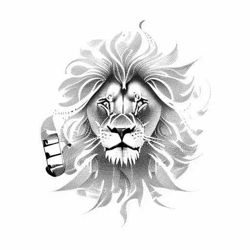 A Lion Playing A Musical Instrument