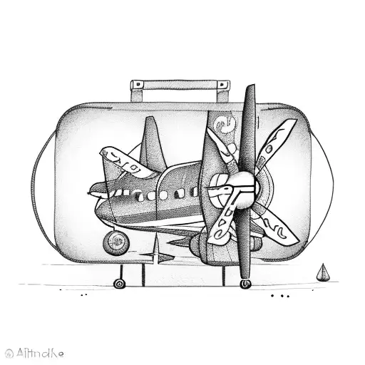 Airplane Coming Out Of A Suitcase