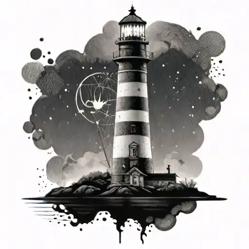 Lighthouse With A Dna Double Helix