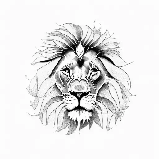 Lion With Flower And Time