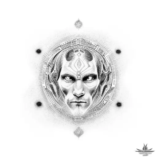 Alex Grey Tool Artwork Black Upper Arm