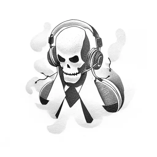 Ghost With Headphone And Gaming Console