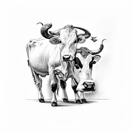 A Veterinarian Tenderly Caring For A Cow In A Fazenda Setting