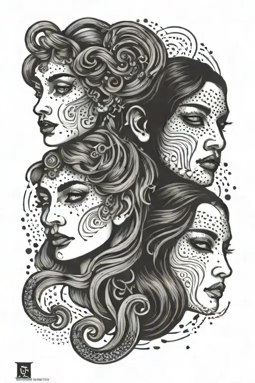 Gemini Zodiac Sign With Two Faces