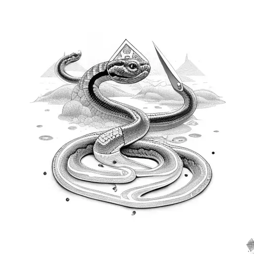 Long Snake With Treasure Box