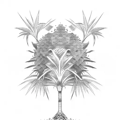 Family Tree With Palm Tree