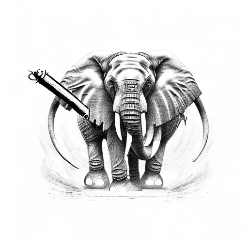 Gritty Elephant God In A War Setting