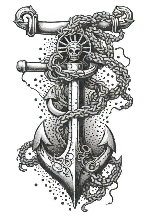 Anchor With Medusa Head