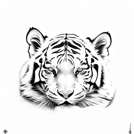 Mama White Tiger Protecting Her 3 White Tiger Cubs